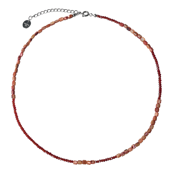 coral jewel necklace Q1