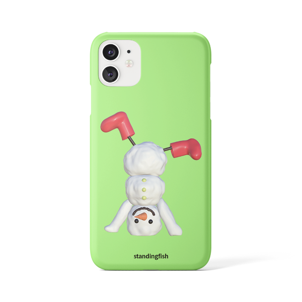 excited snowman phone case_matt hard