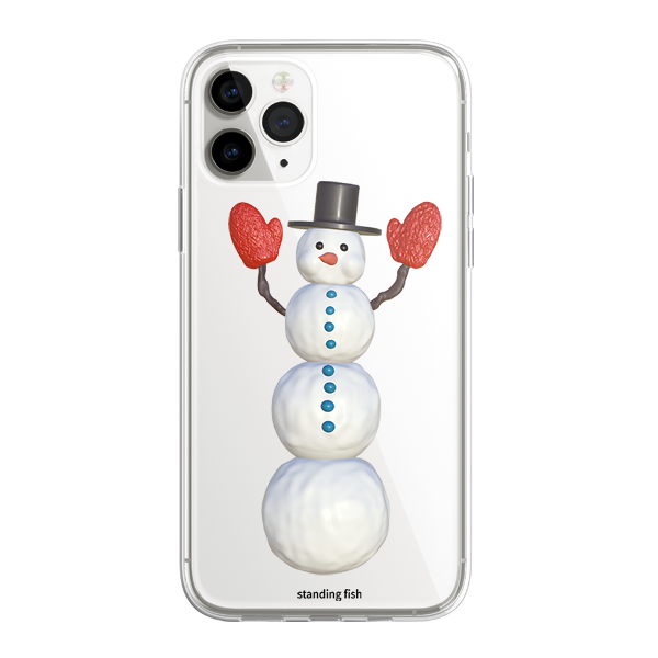 tall snowman phone case_ jell hard