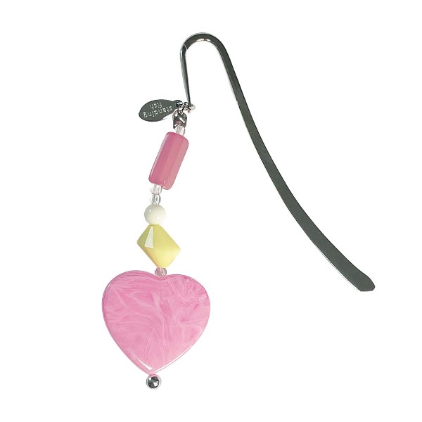 [Gift wrapping] Pink big heart bookmark