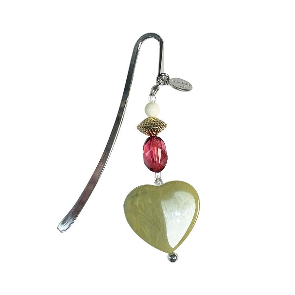 [Gift wrapping] green big heart bookmark